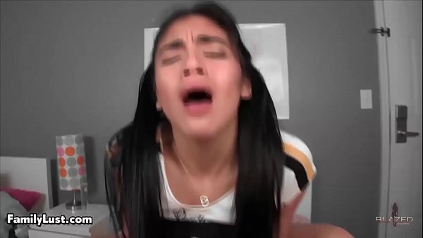 Teen Latina fucks a big dick