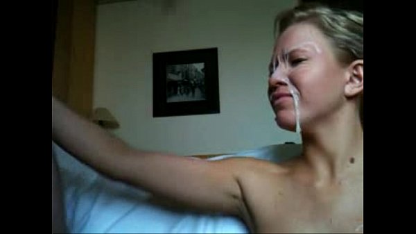 Thick and huge cumshot on girls face.